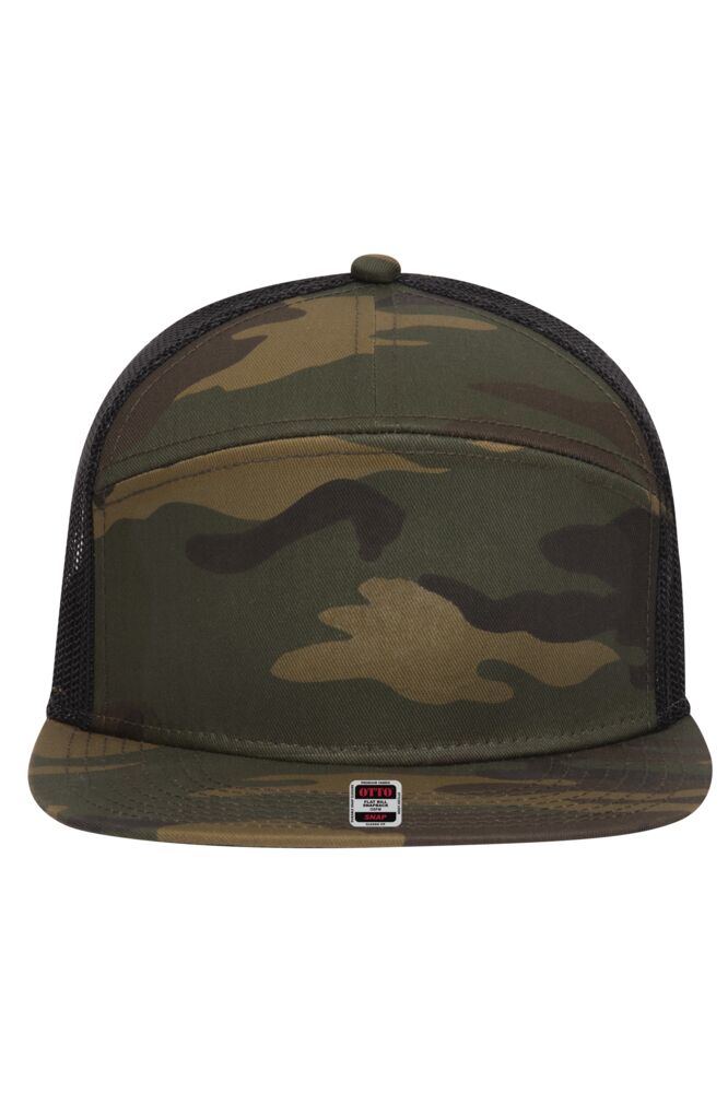 OTTO CAP "OTTO SNAP" 7 Panel Pro Style Mesh Back Trucker Snapback Hat Thumbnail