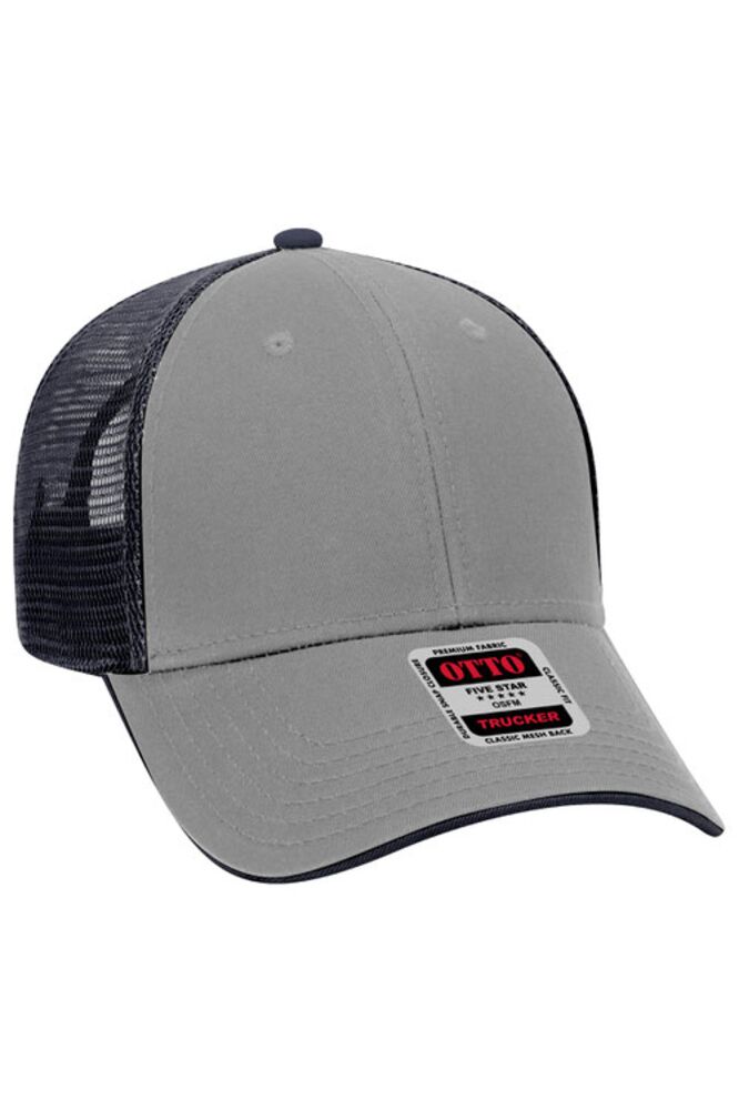 OTTO CAP 6 Panel Low Profile Mesh Back Trucker Hat Thumbnail