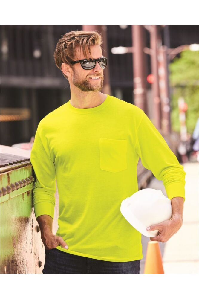Unisex Workwear Long Sleeve Pocket T-Shirt Thumbnail
