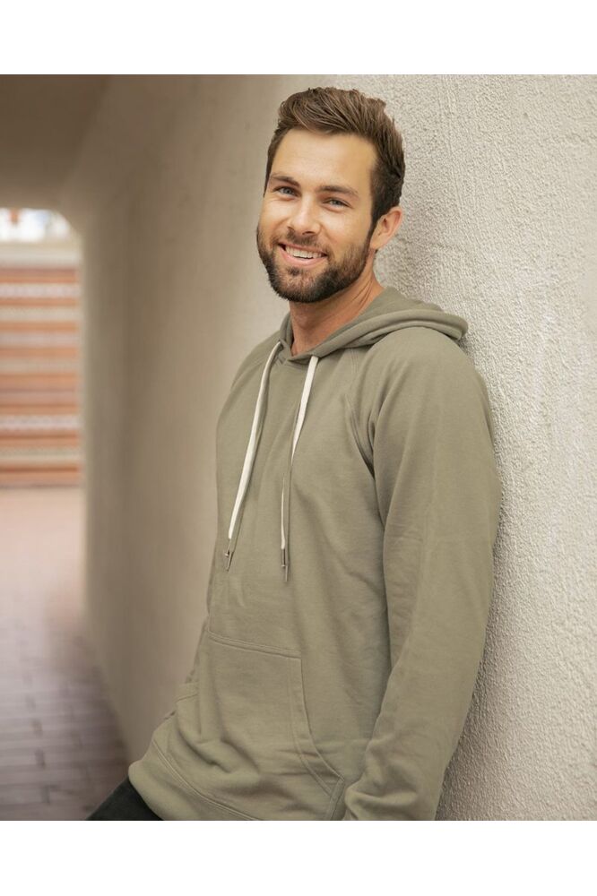 Unisex Icon Lightweight Loopback Terry Hooded Sweatshirt Thumbnail