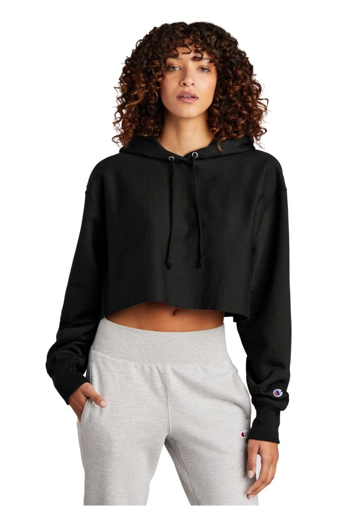 Women's Reverse Weave ® Cropped Cut Off Hooded Sweatshirt Thumbnail