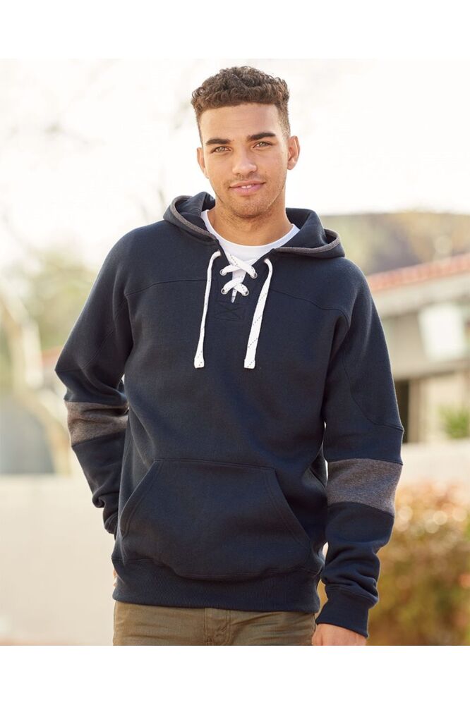 Men's Sport Lace Colorblocked Fleece Hooded Sweatshirt Thumbnail